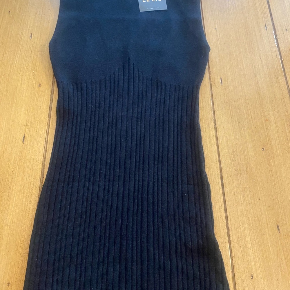Women’s Sleeveless Turtleneck Maxi Black Sweater Dress Bodycon Texture New S/M - Picture 15 of 15